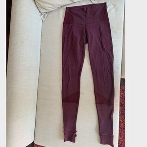 Lululemon full length burgandy legging